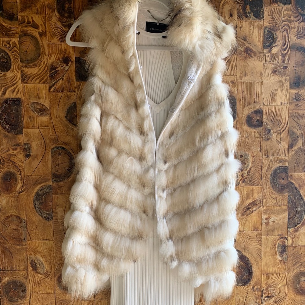 BCBG rabbit fur vest SOLD